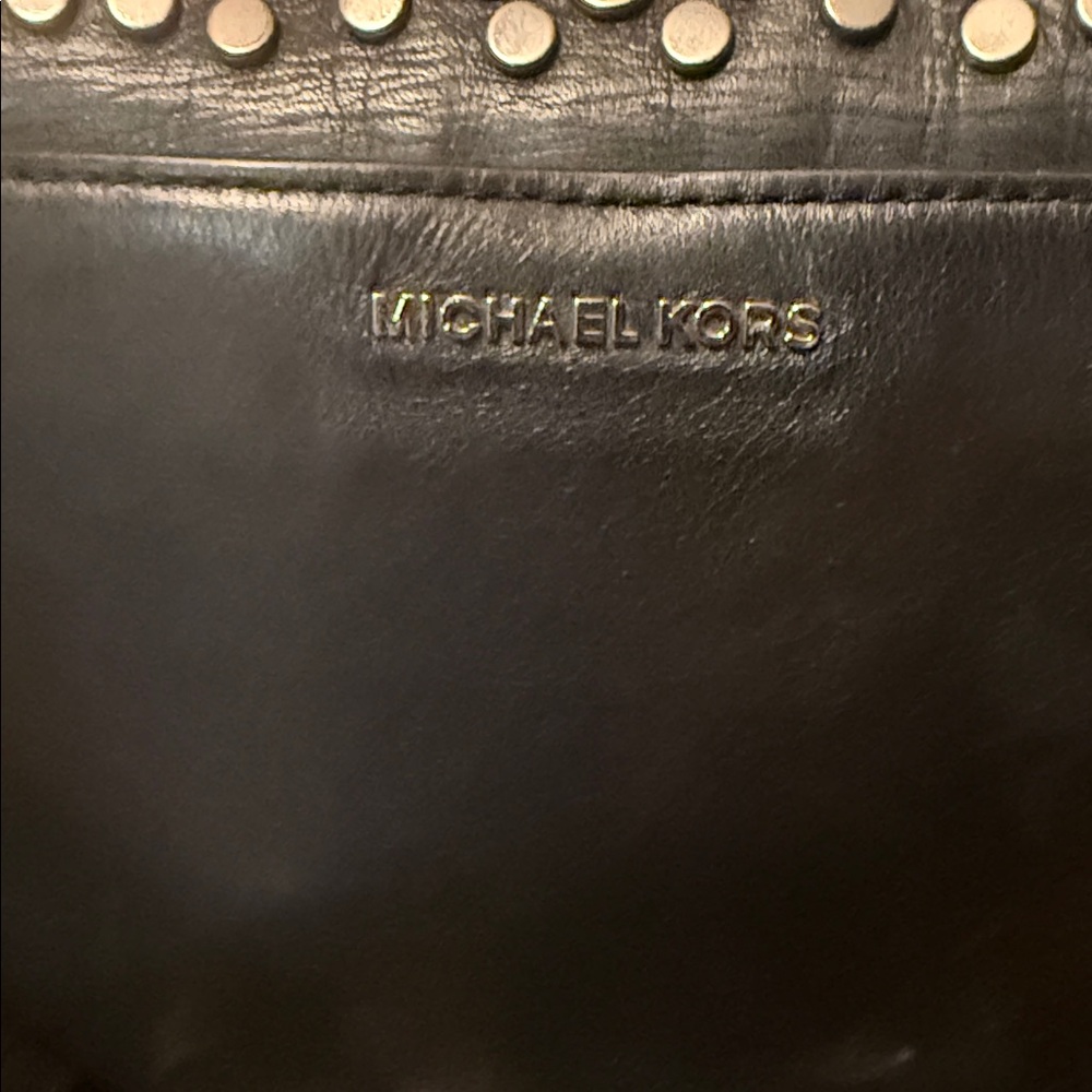 Michael Kors Black and Gold Studded Crossbody - Picture 5 of 12